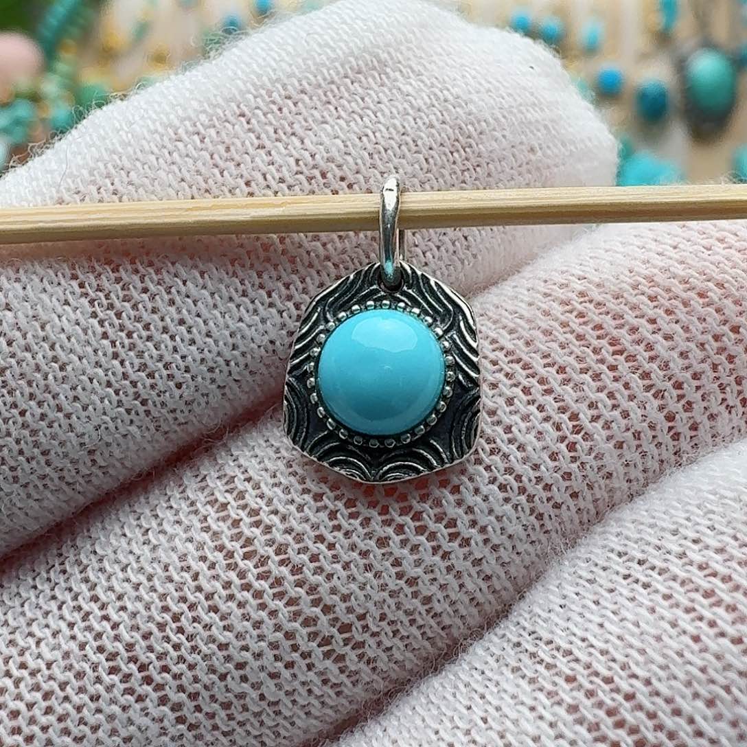 绿松石珠宝奇石银S925镶嵌