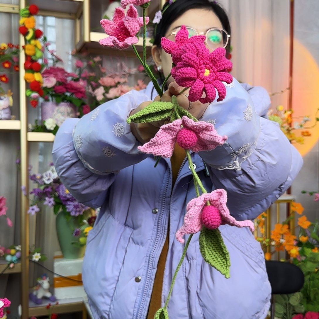 手工钩织设计花束