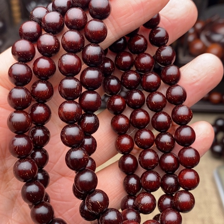 檀香紫檀（小叶紫檀）手串/手链阿***鱼0.8泥料多金星