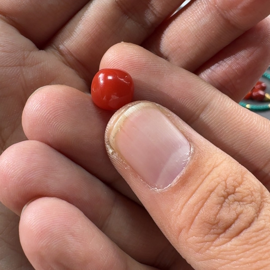 南红玛瑙玫瑰红老型9mm未镶嵌雪**放