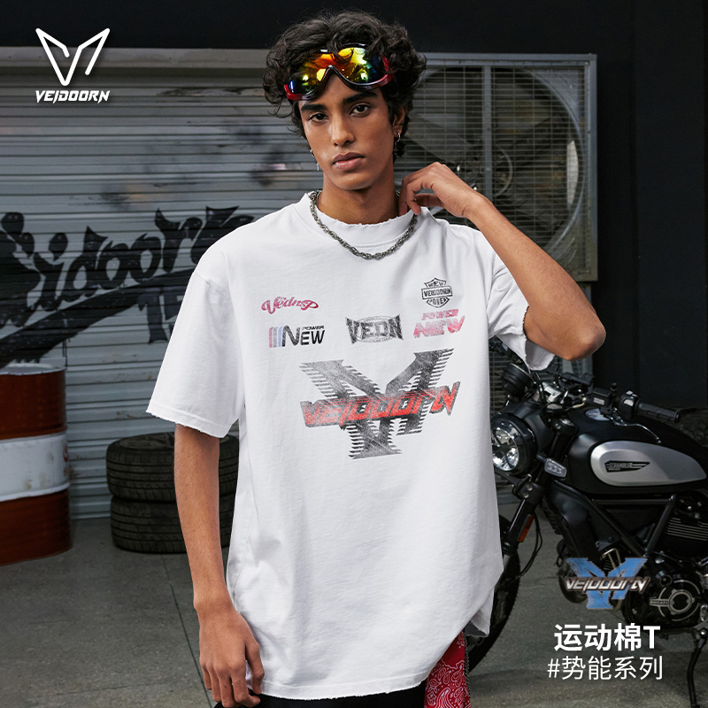 【秋季新款】维动势能秋季情侣运动棉T运动潮搭短袖宽松美式棉