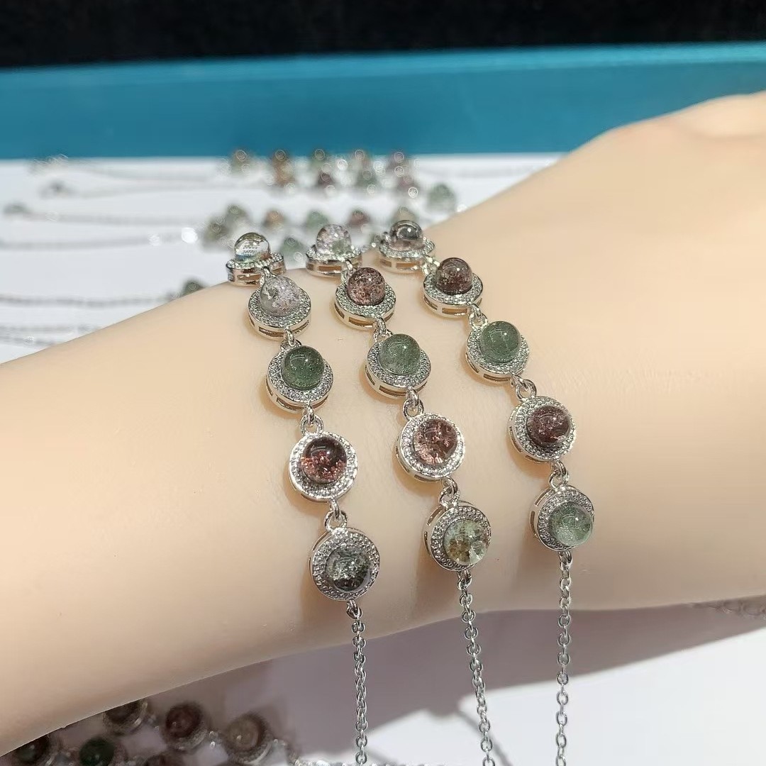 【三少人文晶典】天然四季幽灵水晶设计手串