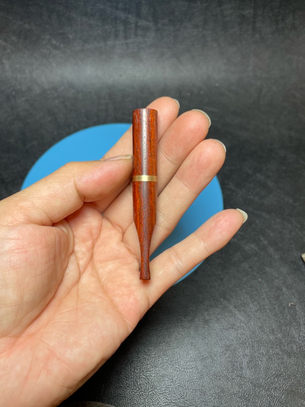 小叶紫檀手卷旱烟嘴8毫米过滤棉芯手卷烟手卷客烟民看过来烟斗客