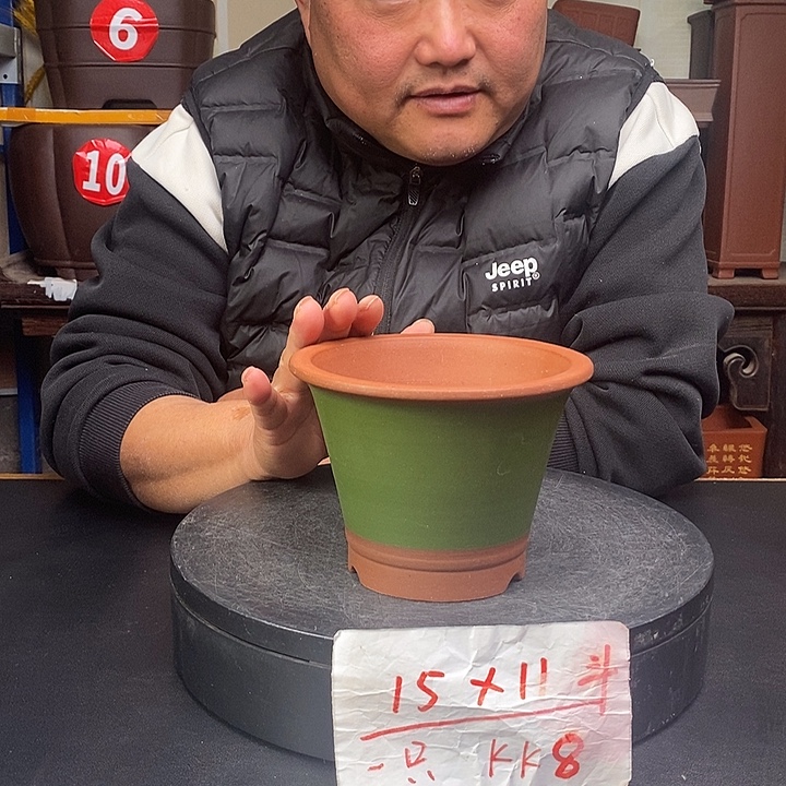 紫砂花盆货号一只KK8