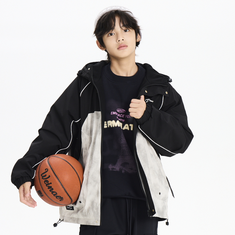 多多一上25深秋男大童两面穿夹棉外套（150-180）1138A21X