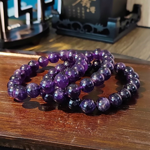 【书记甄选】天然紫水晶单圈水晶手链 多样性发一件 约10mm 6371CK