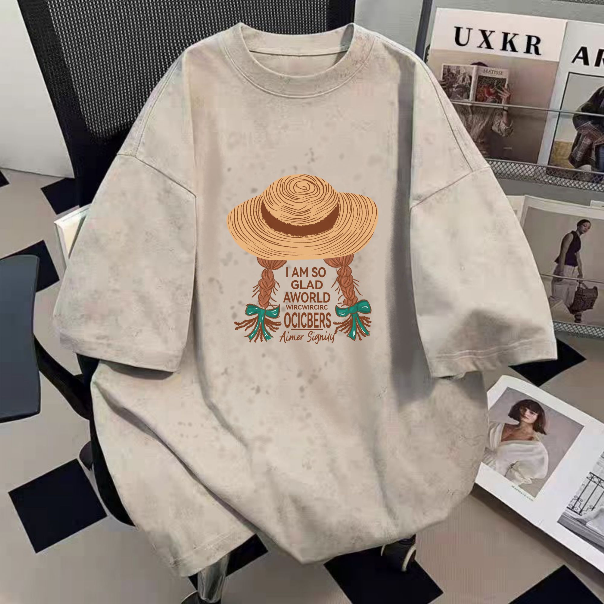 夏季新款扎染涂鸦出游服装女印花T恤短袖女款爆款圆领韩版夏装