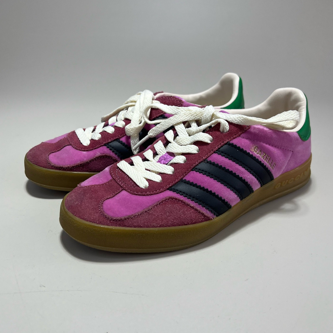 99新 GUCCI/古驰 GUCCI古驰×ADIDAS联名粉色德训鞋36码 99新14915