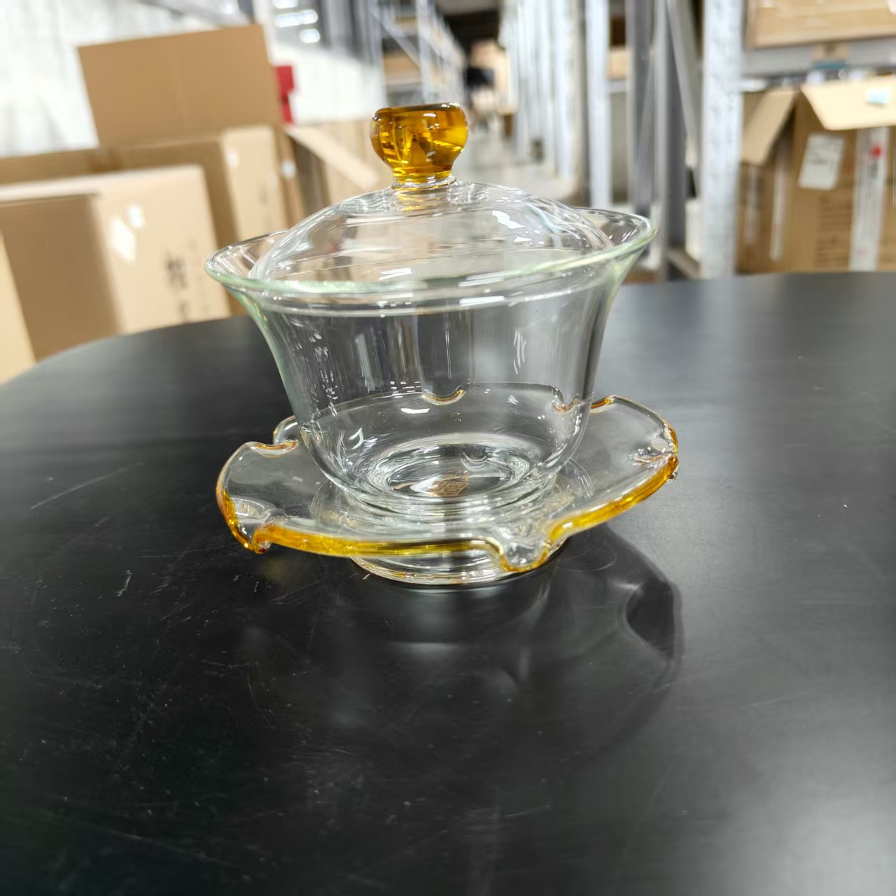 桃园盖碗-浅黄180ml-CC6974
