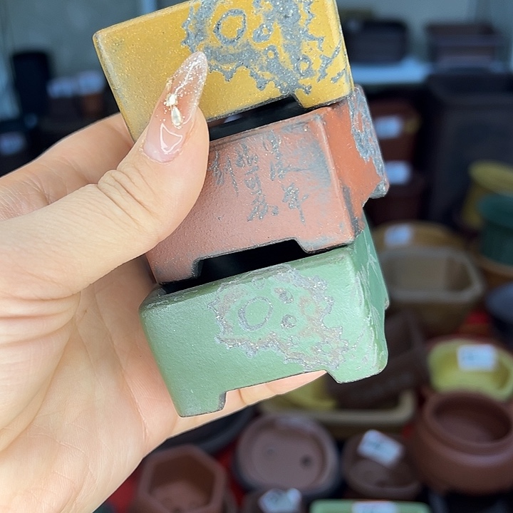 紫砂手工小花盆精致