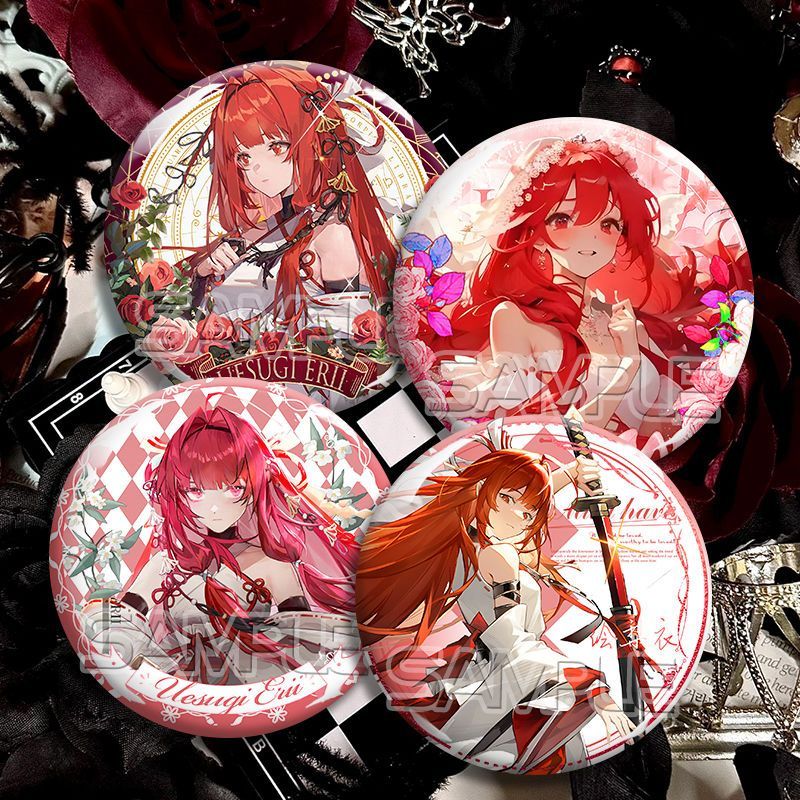  龙族绘梨衣彩虹镭射吧唧马口铁桌面摆件谷子胸针周边装饰礼物