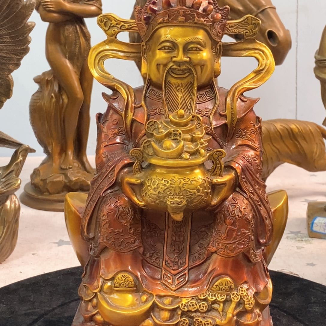 黄铜材质，财神爷