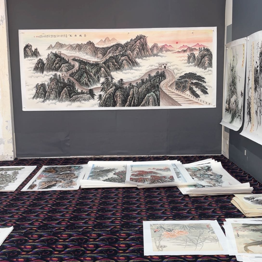 国画丈二山水作品