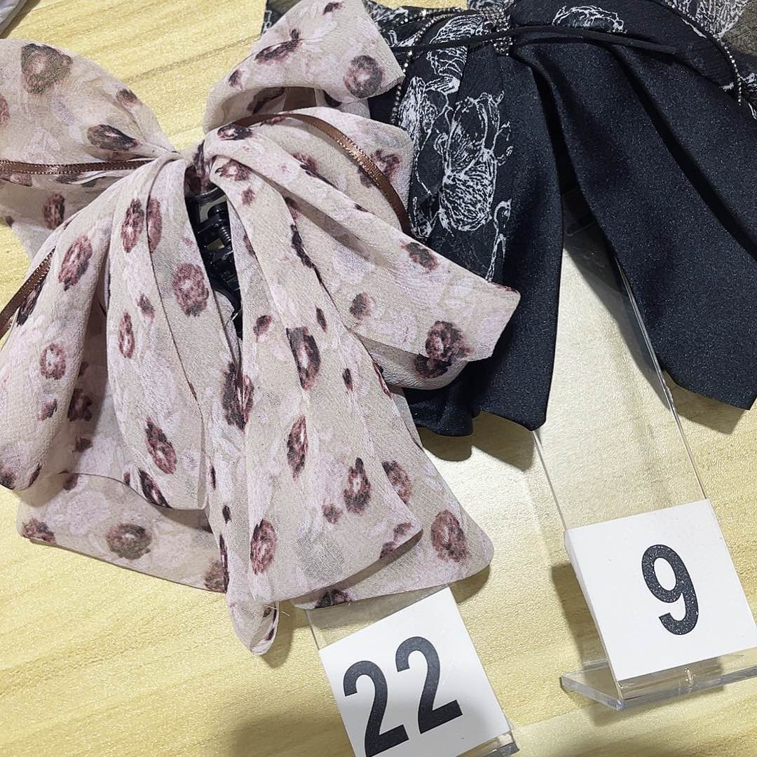 皮质铁合金蝴蝶结发夹