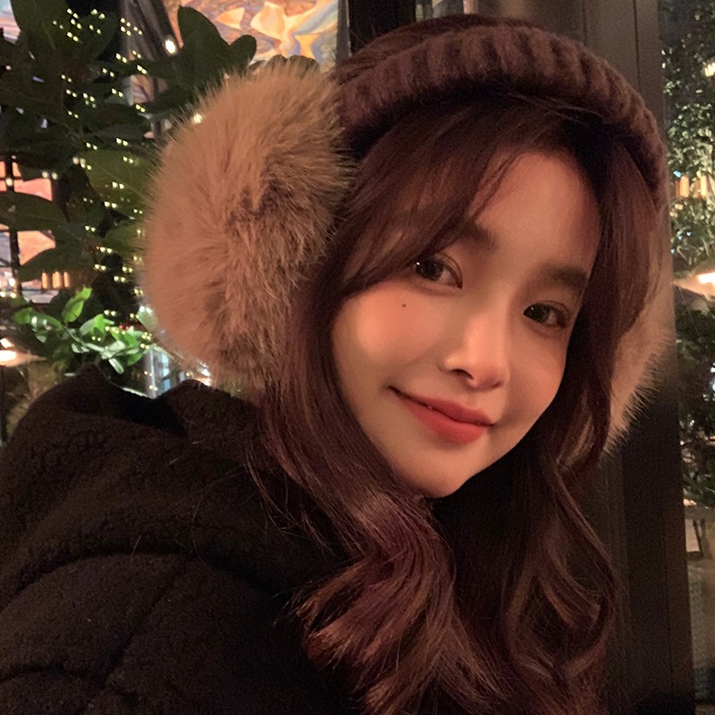 【我的头不圆】仿狐狸毛可爱大号毛绒耳捂保暖护耳冬季耳罩女耳套暖