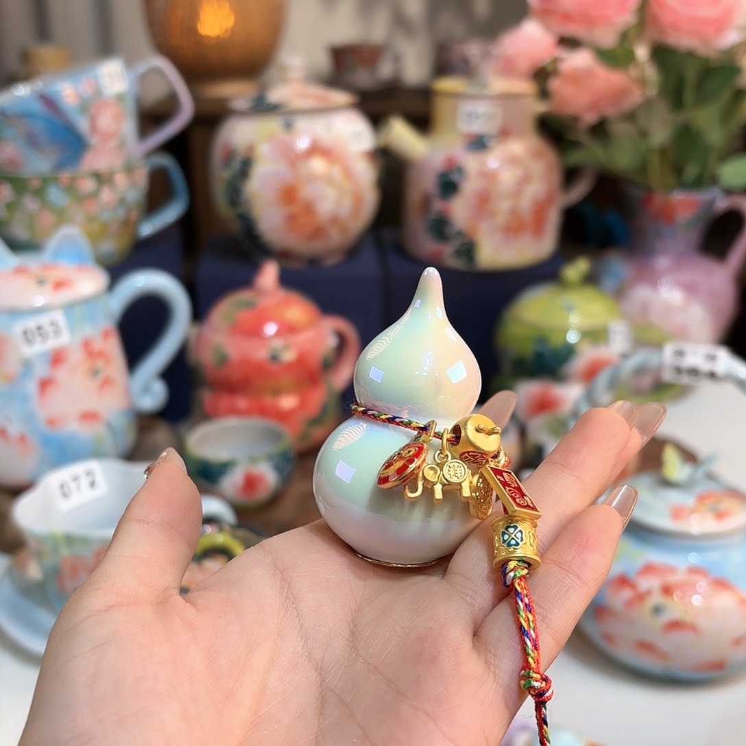 景德镇手绘高温釉下彩陶瓷茶具