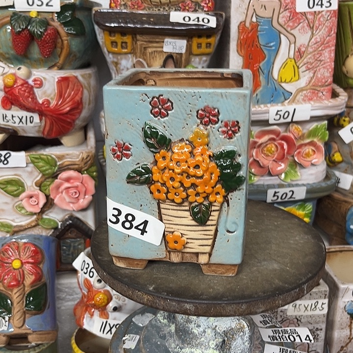 粗陶材质多肉花盆