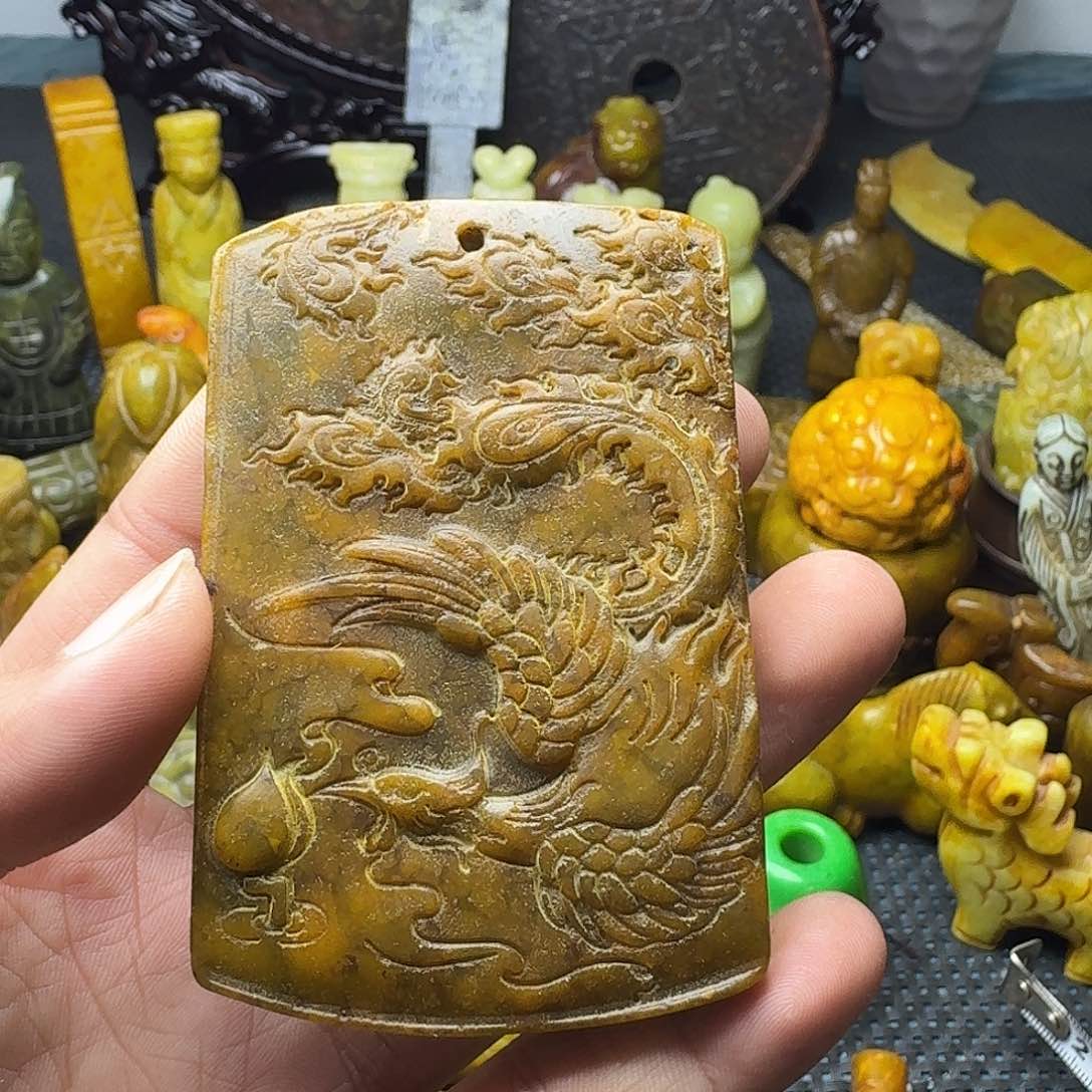 白玉菩提吊坠。。。