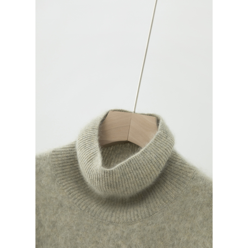 高领拉绒亲肤百搭落肩冬针织衫ZZS4K0516