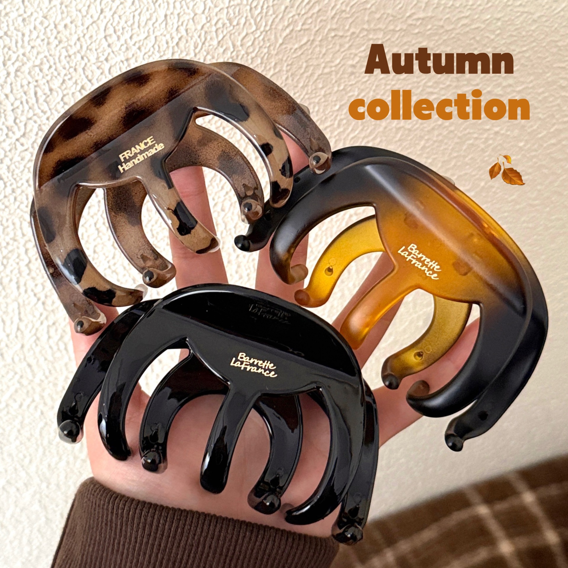 法式醋酸南瓜抓夹少女大号发量多发夹复古后脑勺盘发夹鲨鱼夹发饰