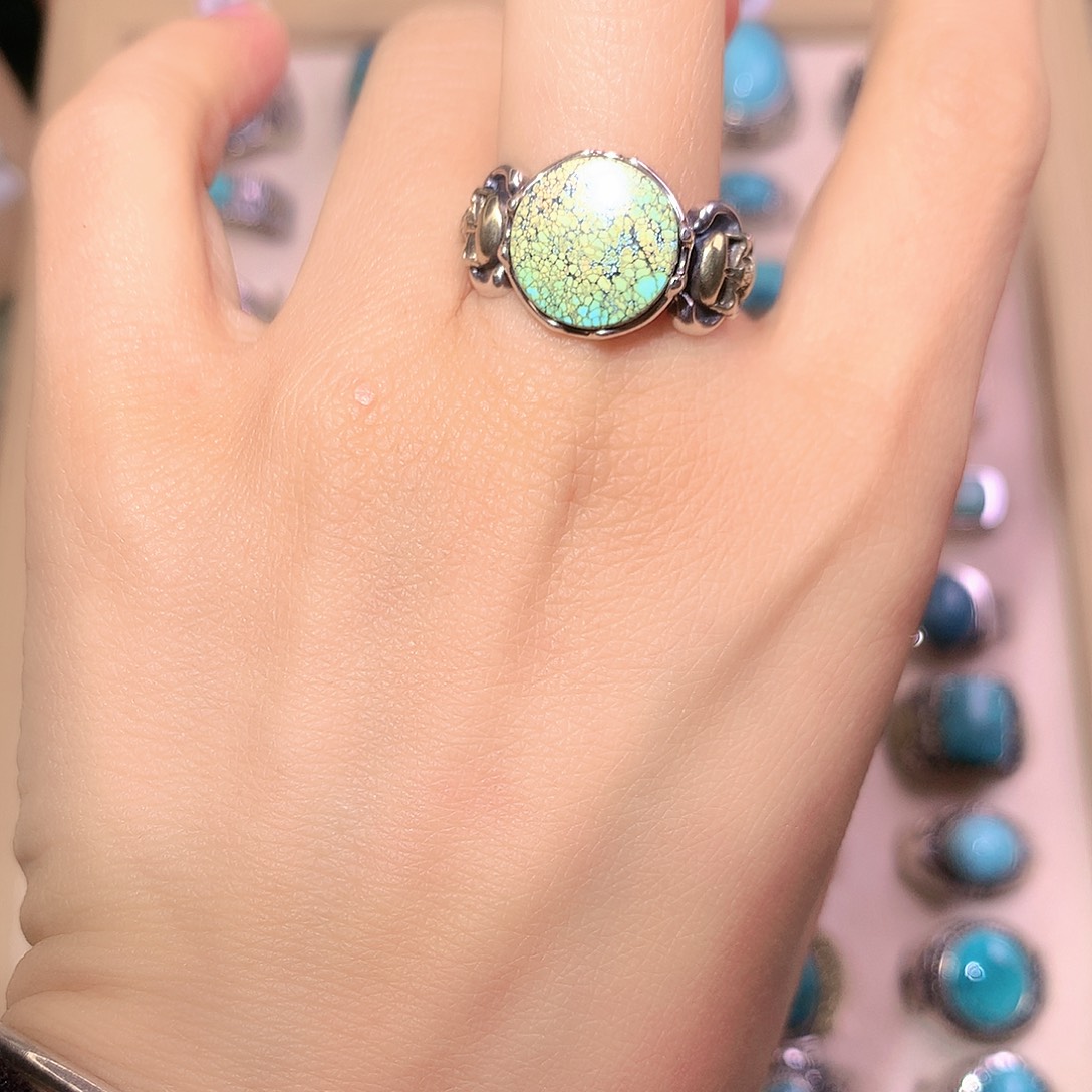 绿松石银S925镶嵌颈饰