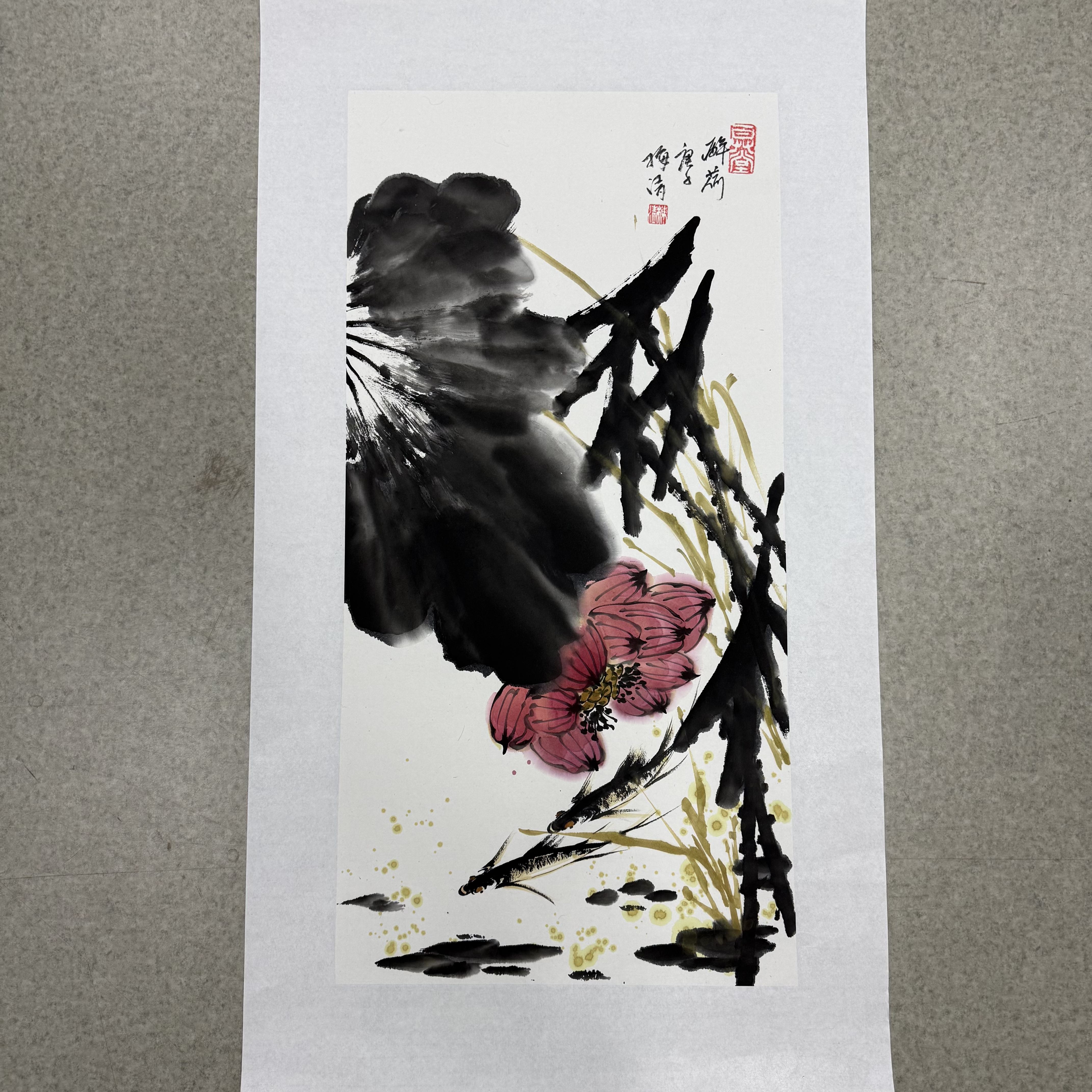 梅清绘画 2pc花鸟