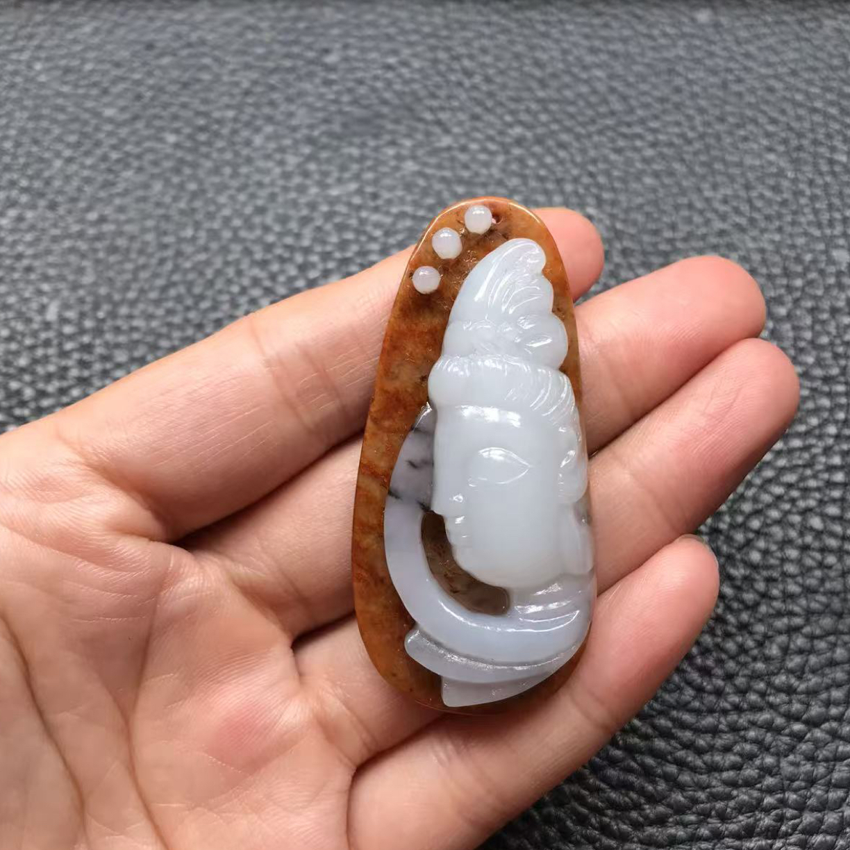 和田玉观音，观音看天下，实物漂亮