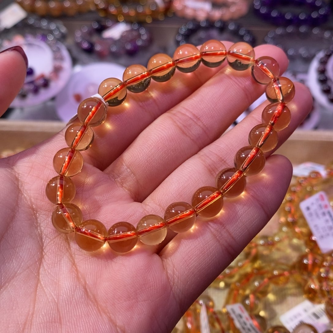 水晶手串未镶嵌黄水晶8+