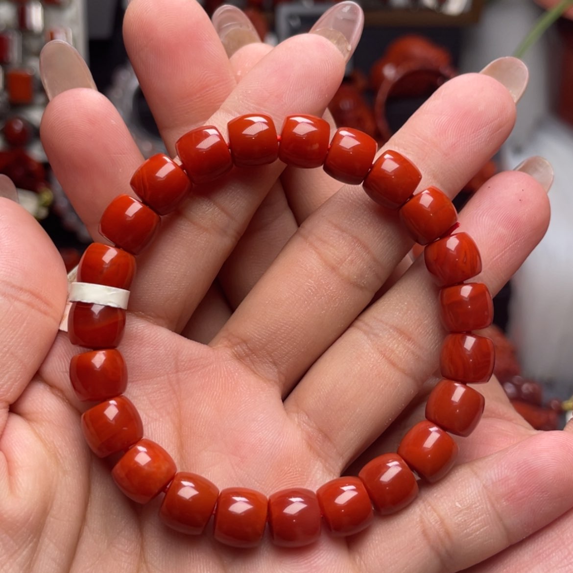 【闪购商品】未镶嵌9m满肉直切手串南红玛瑙