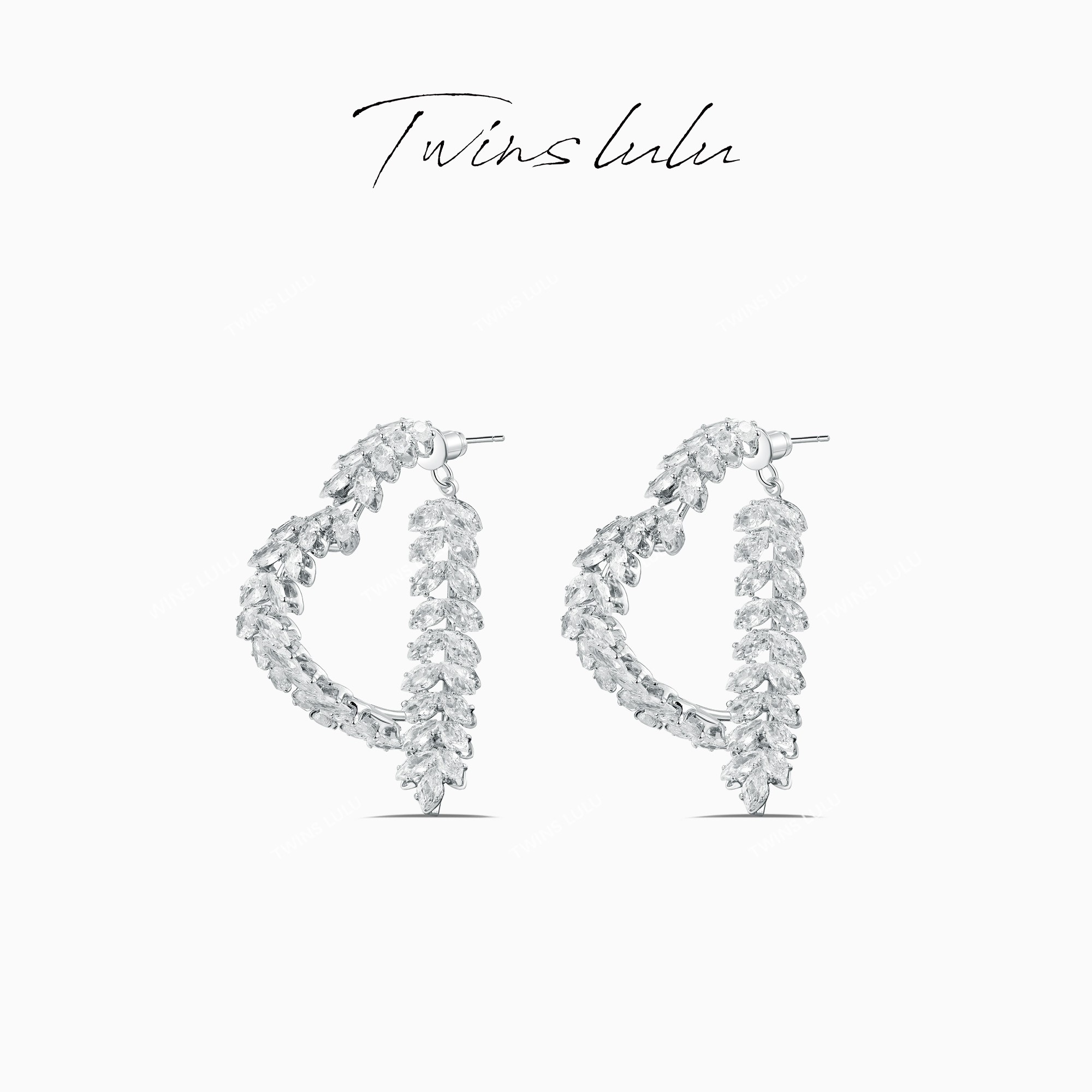 TWINS LULU 镀K金  气质小众百搭麦穗两戴爱心耳环秋上新TSL1029