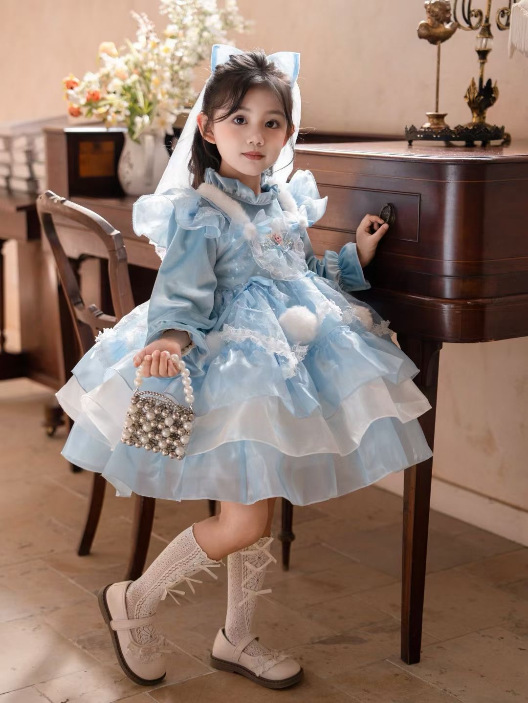 【6002】冬季女童网纱公主裙公主裙连衣裙蓬蓬裙女裙子女童