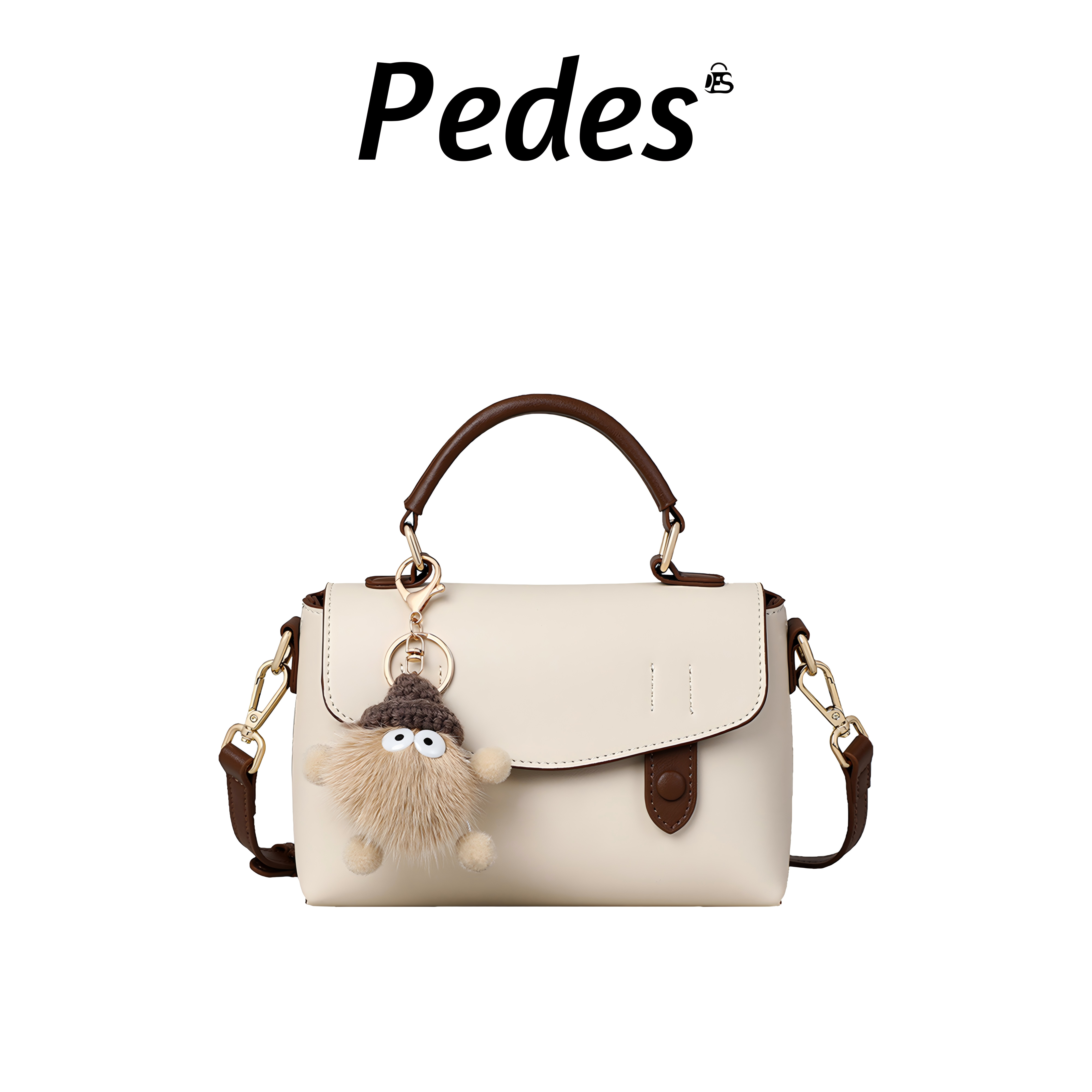 [PEDES]二层牛皮（长宽高21*9*13.5cm）新款百搭波士顿包包