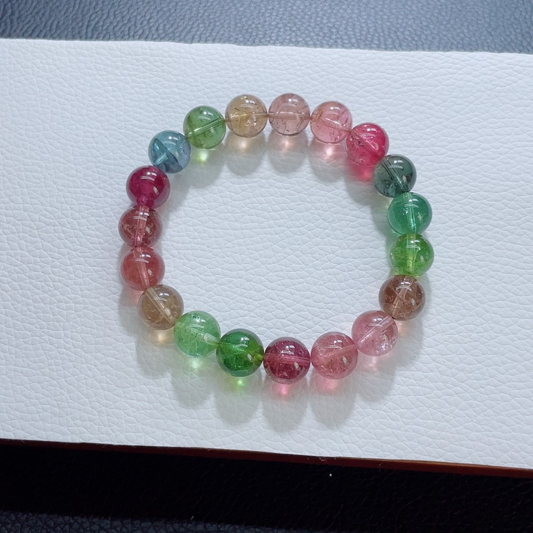 碧玺未镶嵌手链10.3mm左右