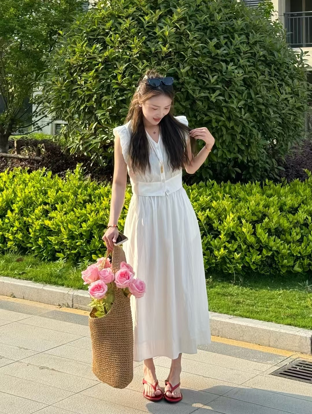 A867030刘梅家短袖半裙两件套