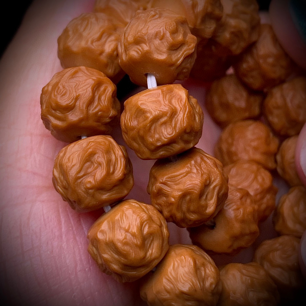 龙蛇之变猴头核桃手串游龙珠文玩手串精工深雕工艺全品无暇