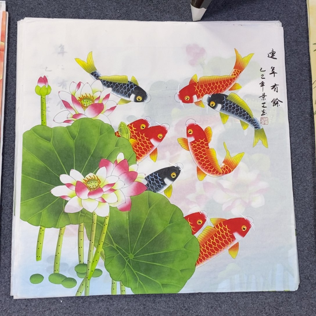 国画尺寸68✖️68工笔手绘斗方