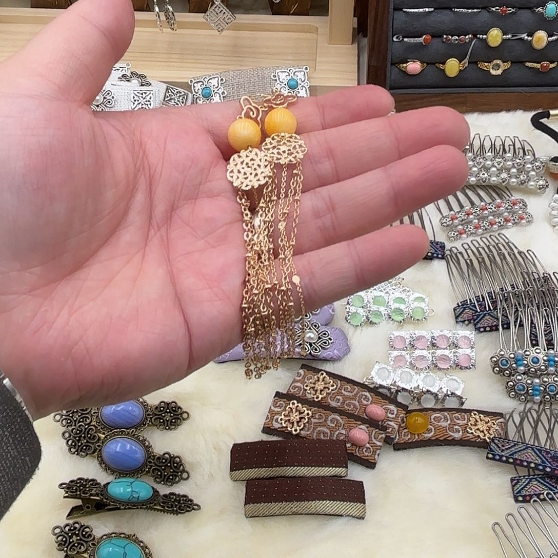 纯银耳钩金属吊坠一对80