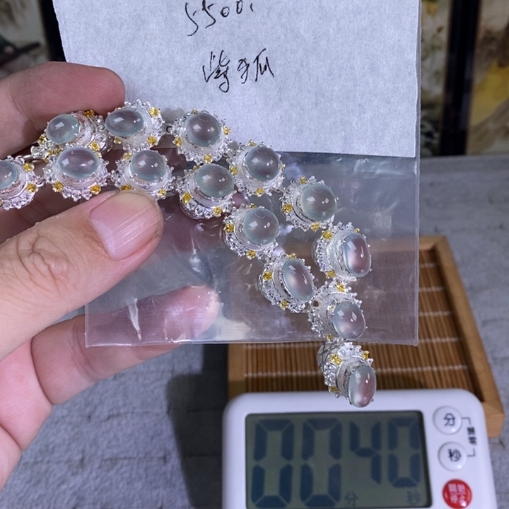 定制翡翠未镶嵌紫*项链