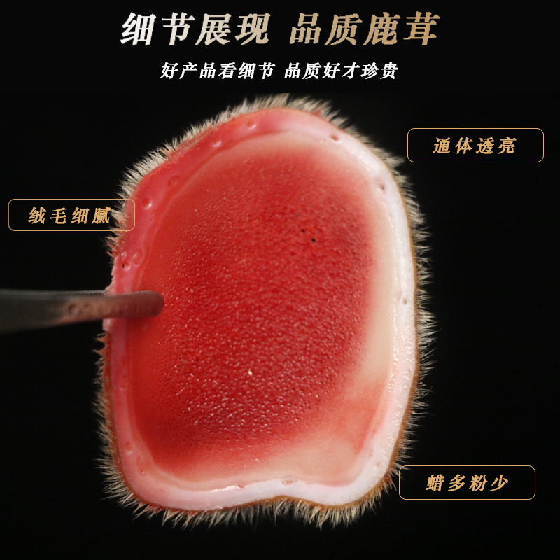 鲜鹿茸切片  50克  加酒保鲜发货