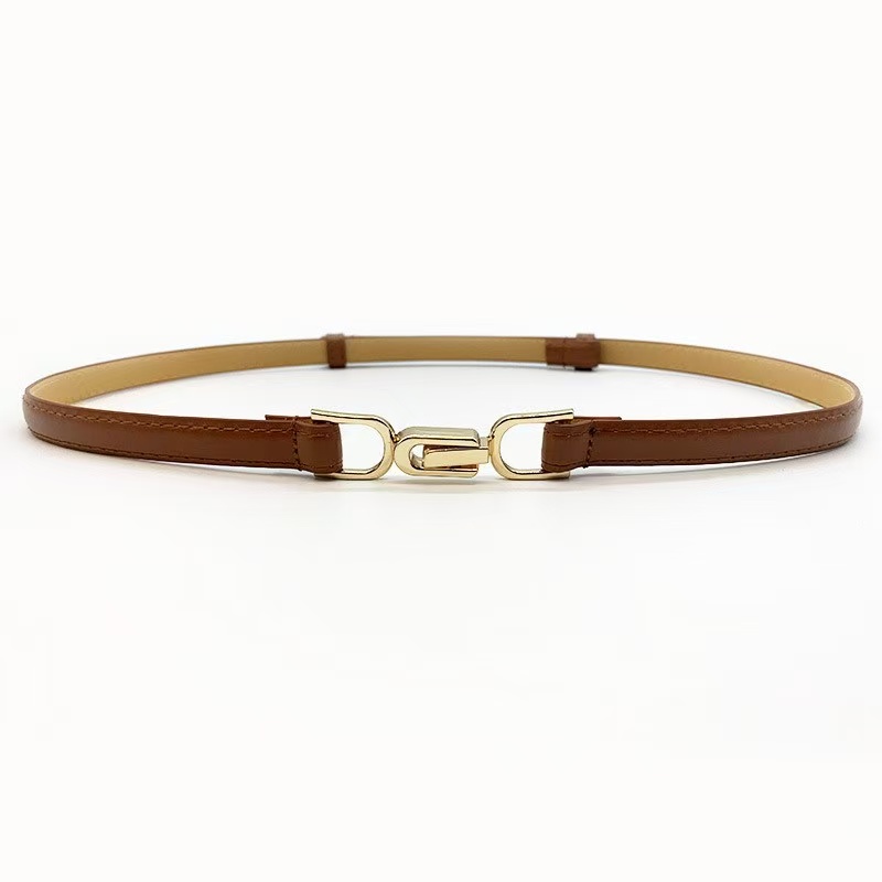 皮带光面光身带扣皮革包裹女腰带女士成人