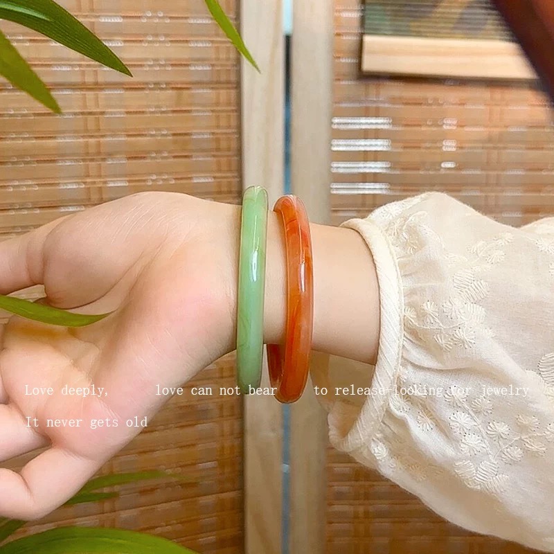非金属玻璃手镯 儿童手镯琉璃古风汉服搭配宝女孩礼物小圈口饰品