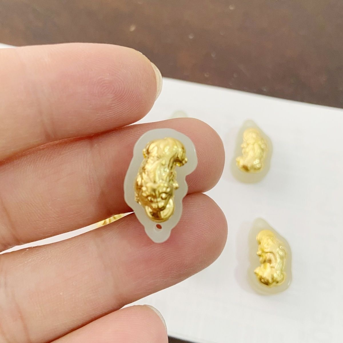 【张总推荐】足金镶嵌和田玉貔貅吊坠