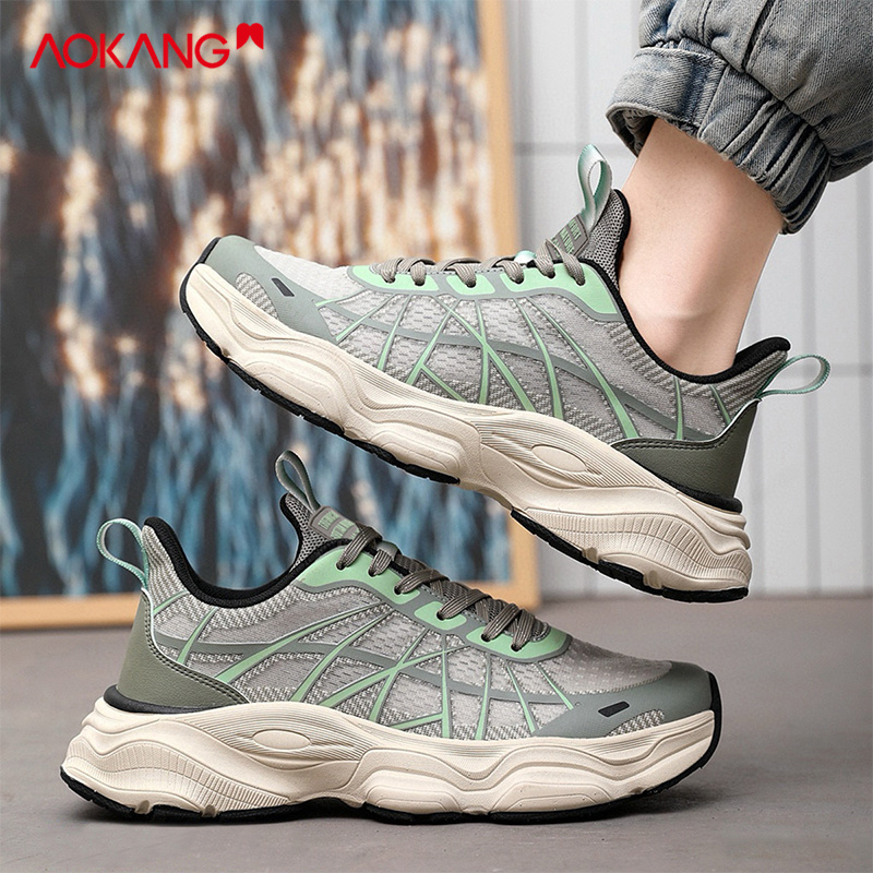 Aokang/奥康官方旗舰官网正品男鞋春夏透气网面鞋老爹鞋痞帅鞋子商品图