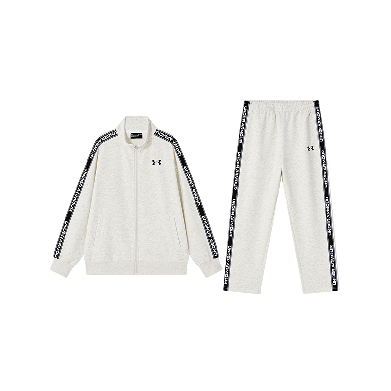 安德玛童装秋季运动套装棉质莱赛尔立领时尚外套夹克儿童套装3802