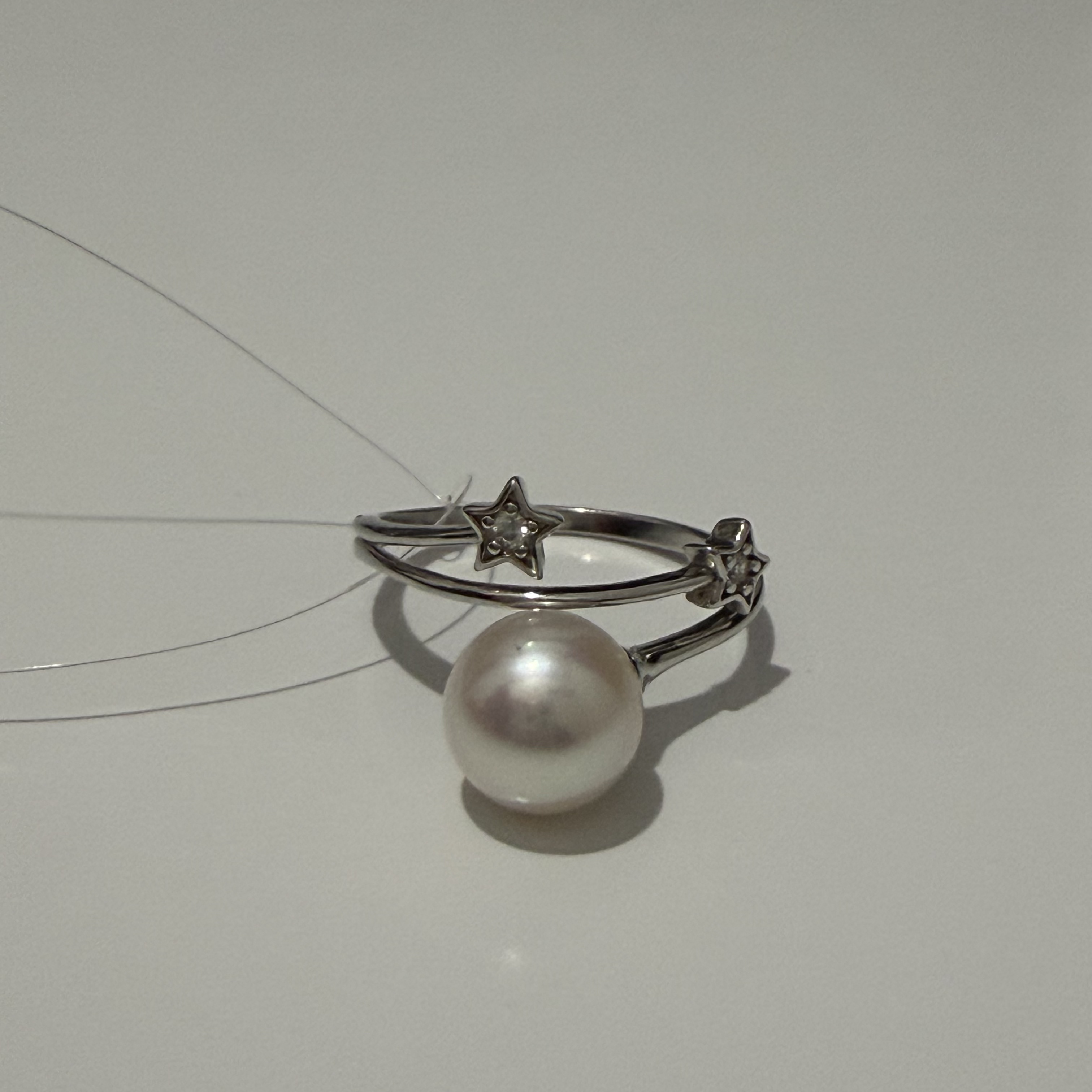 CBAI/菜百SY 银S925珍珠戒指 