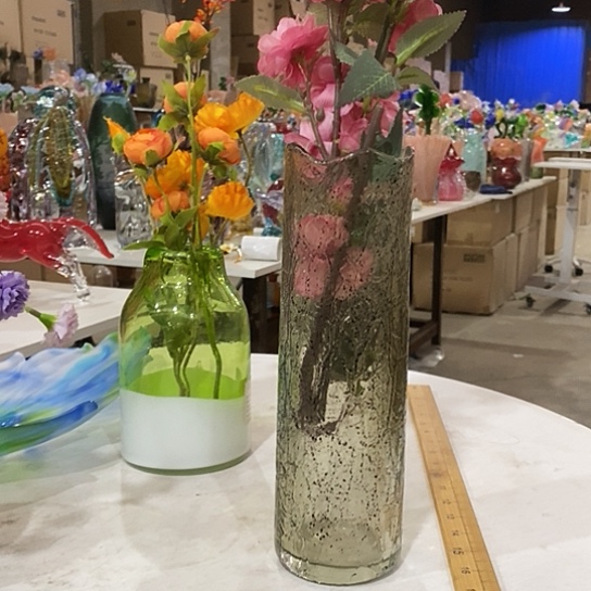 琉璃花瓶高26厘米口径7厘米