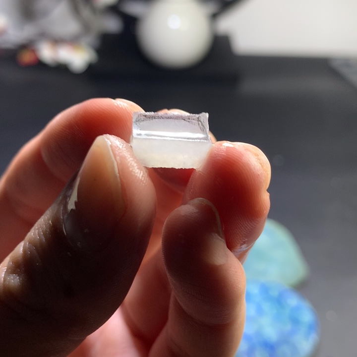 定制翡翠未镶嵌白冰戒面