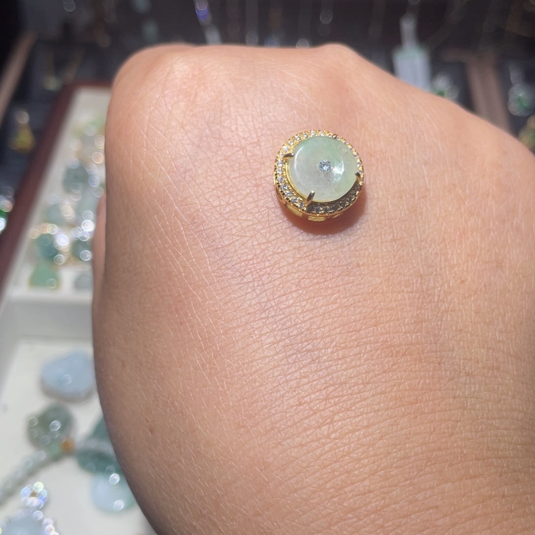 翡翠银S925镶嵌颈饰