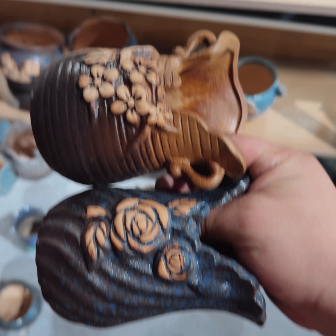 紫砂花盆粗陶盆醋