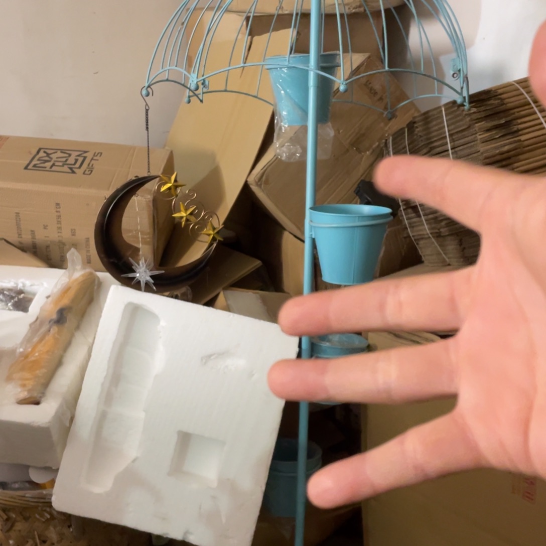 【闪购商品】铁艺蓝色伞花架子